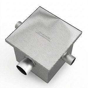 Caixa de Gordura em Aço Inox 30x30x25 - AISI 304