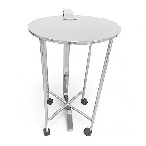 Suporte Hamper Inox Premium Com Tampa e Pedal