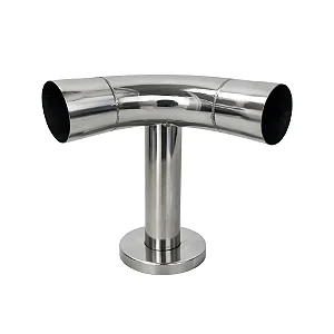 Bate Carrinho Conexão Curva 90° Canto Inox 304 – Proteção para Tubo 2"