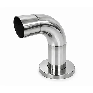Bate Carrinho Conexão Canto L Inox 304 – Suporte Proteção Tubo 2"