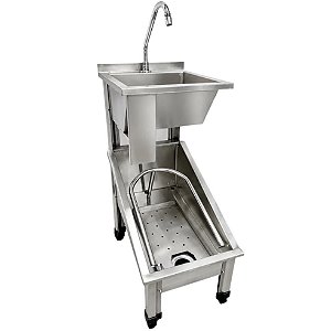 Lava Botas em Inox com Pia
