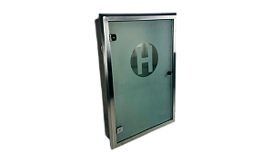 Caixa de Hidrante Inox Embutir com Porta de Vidro - 90x60x17cm