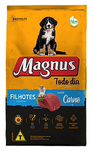 Ração Magnus premium filhotes sabor carne 25kg