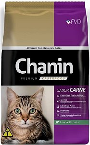 Ração Channin Premium gatos castrados sabor carne 10kg