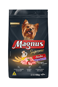 Ração Magnus supreme cães de pequeno porte adultos sabor frango com cereais  15kg