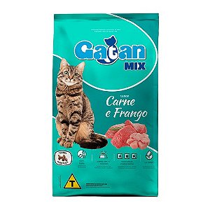 Ração para gatos gatan mix de carne e frango sem corantes 20kg