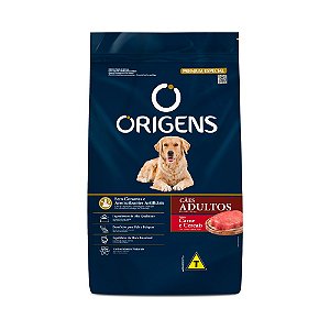 Ração origens Premium especial cães adultos sabor carne e cereais 20kg