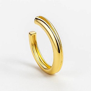 Piercing liso folheado a ouro 18k