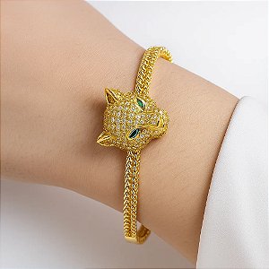 Bracelete de Tigre Banhado em ouro 18k