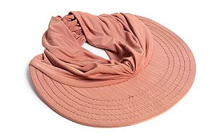 Viseira Turbante Proteção Dupla Face Textura Escovada UV50 Nude