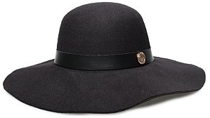 Chapéu Floppy Preto Aba 10cm - Coleção Couro - Chapéu & Estilo | Custom Hats