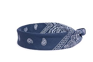 Bandana Estampada Azul Marinho