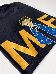 T-shirt Mãe Nossa Senhora Aparecida - Com Pérolas - Elegância, Conforto e Qualidade Superior