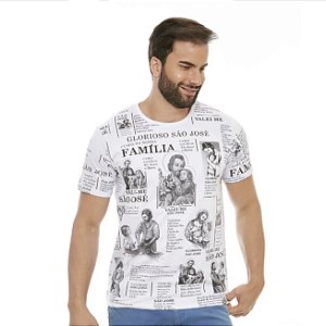 Camiseta Católica São José - Estampa Frente e Verso