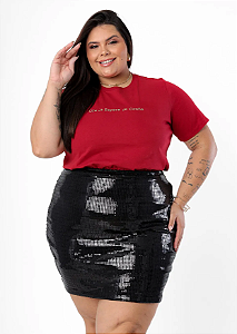 T-shirt Plus Size Ore Espere e Confie Alto Relevo