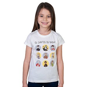 Baby Look Infantil Ou Santos Ou Nada