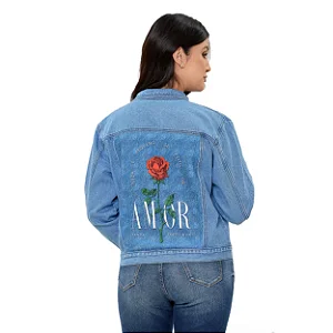 Jaqueta Feminina Jeans Rosa Santa Teresinha