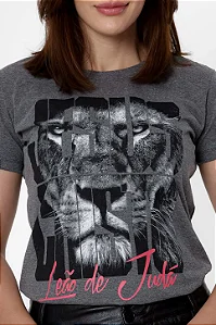 T-shirt Baby Look - JESUS CRISTO-  Leão de Judá - Tudo em uma só camiseta!