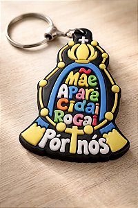 Chaveiro De Borracha Nossa Senhora Mãe Aparecida Colorido Azul