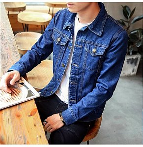 Jaqueta Jeans Azul Masculina  Casaco de Frio