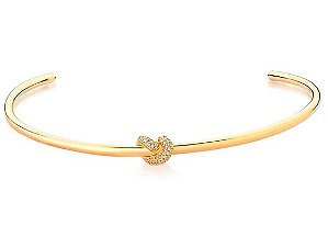 Choker banhado ouro 18k aro Nó