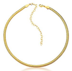 Choker Banhado Ouro 18K Rabo De Rato