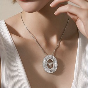 COLAR EM ESPIRITO SANTO EM PRATA 925.