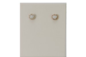 BRINCO PEQUENO CORAÇÃO DE RÓDIO BRANCO COM ZIRCONIAS MICRO CRAVEJADAS