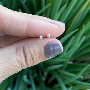 BRINCO PRATA 925 BOLINHA TAMANHO P