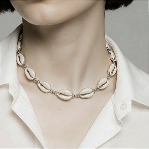 COLAR PRATA 925 CHOKER BÚZIOS