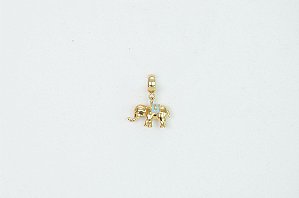 BERLOQUE FOLHEADO OURO 18K  ELEFANTE