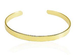 Pulseira  Folheada A Ouro 18K Bracelete Liso