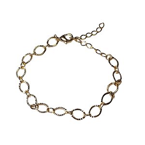 PULSEIRA FOLHEADO OURO 18K LISA