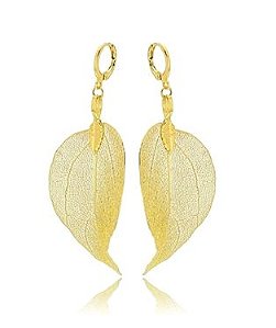 BRINCO FOLHEADO OURO 18K FOLHA