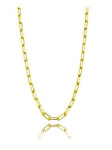 COLAR FOLHEADO OURO 18K CARTIER LISO