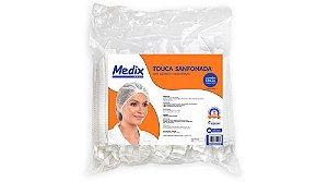 Touca Desc. Sanfonada Branca C/Elastico Pct c/100 un - Medix