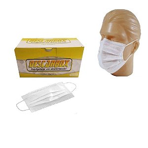 Mascara Cirurgica C/ Elast Cx C/50 unid (Branca) - Descarbox