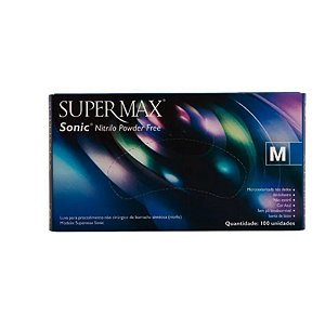 Luva M Nitrilica Sem Po Sonic Azul Cobalto - Supermax