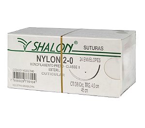 Fio Nylon 2-0 C/Ag.4 Cti Caixa C/24 Unid - Shalon