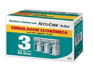 Kit Tira de Glicemia Accu-Chek Active c/150 Un - Roche