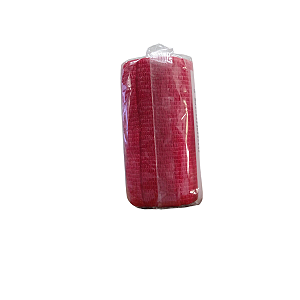 Bandagem Auto aderente Elástica 10x450cm Vermelho - Bioland