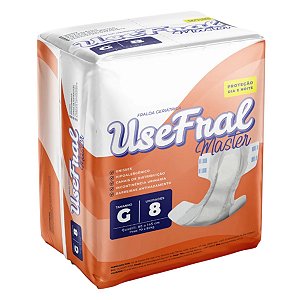 Fralda Adulto Geriatrica Pct C/8 Tam G - Usefral