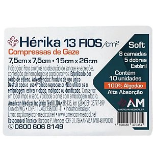 Compressa 13 Fios C/05 Un. Esteril Herika - American