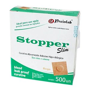 Curativo Pós Coleta Stopper Bege Slim 500un – Proinlab