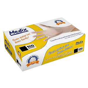 Luva De Vinil Sem Pó Tamanho G – Medix