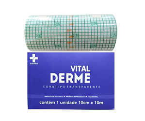 Curativo Filme Adesivo Transparente 10cmx10m - Vitalderme