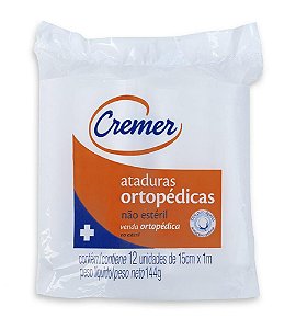 Atadura Algodão Ortopédico 10Cm X 1,8M Pct C/12 - Cremer