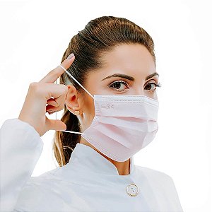 Mascara Cirurgica C/ Elast Cx 50 un (ROSA) - SP Protection
