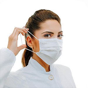 Mascara Cirurgica C/ Elast Cx C/50 unid (Branca) - SP Protection