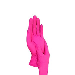 Luva P Nitrilica Sem Po (Pink) - Supermax